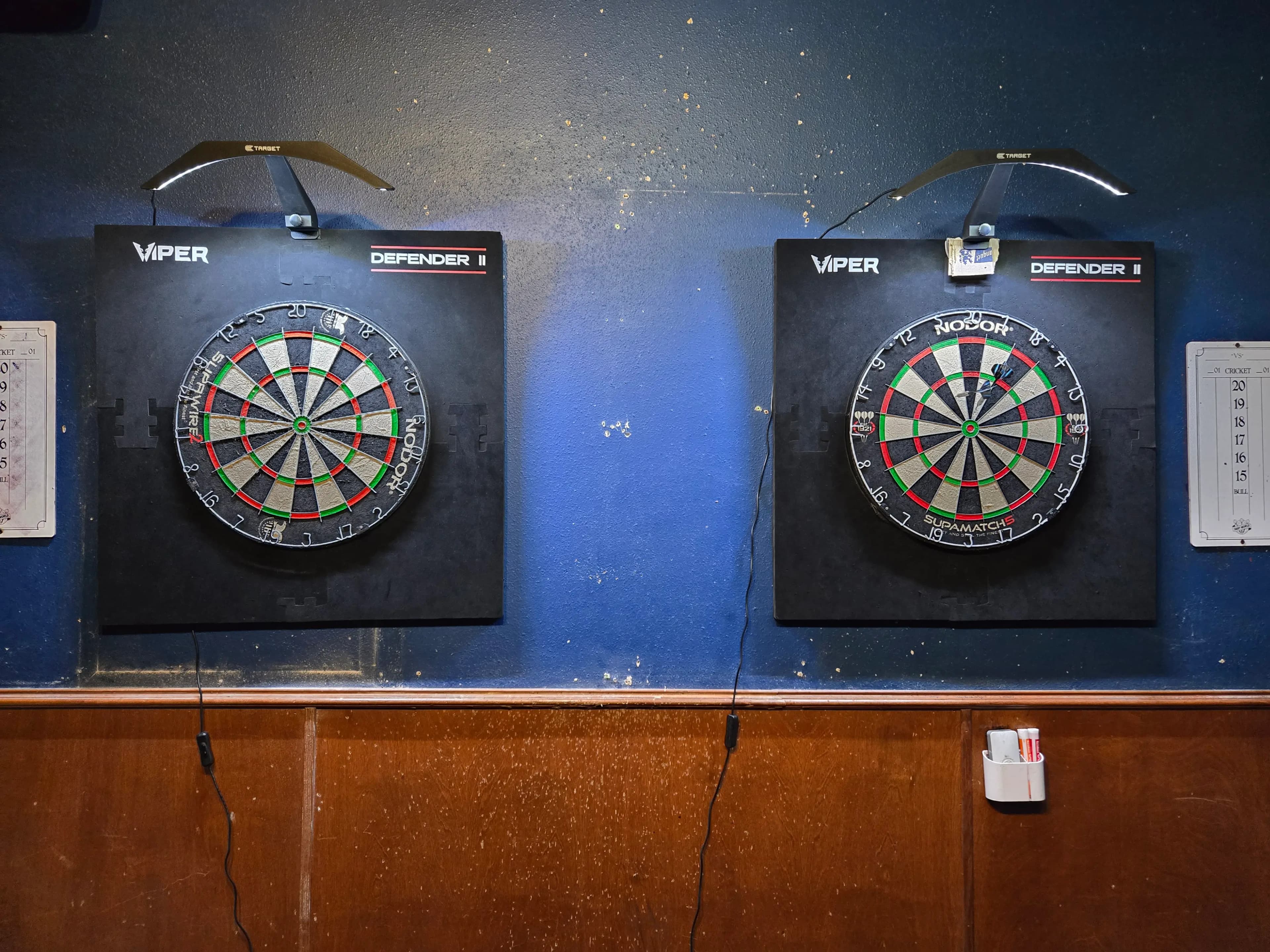 Dart boards at Malone's Pub in Downtown Fort Worth