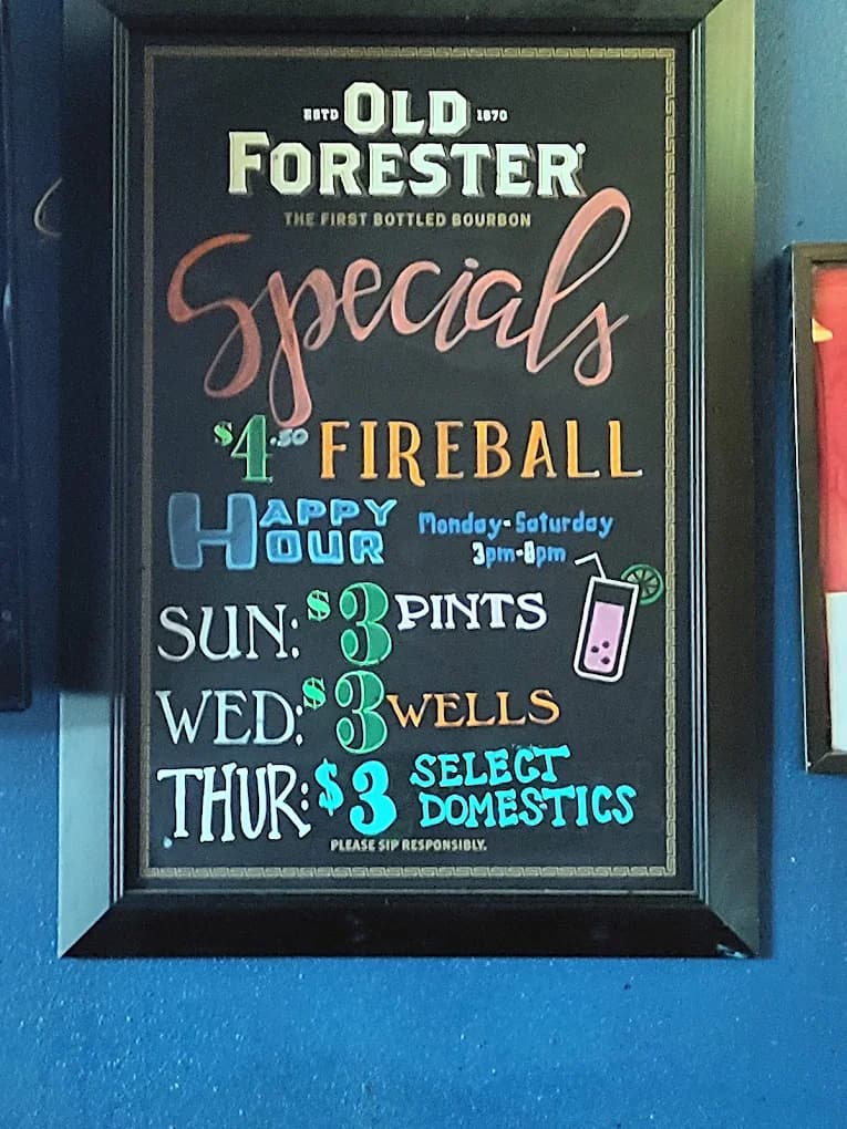 Beer board inside Malone's Pub Fort Worth